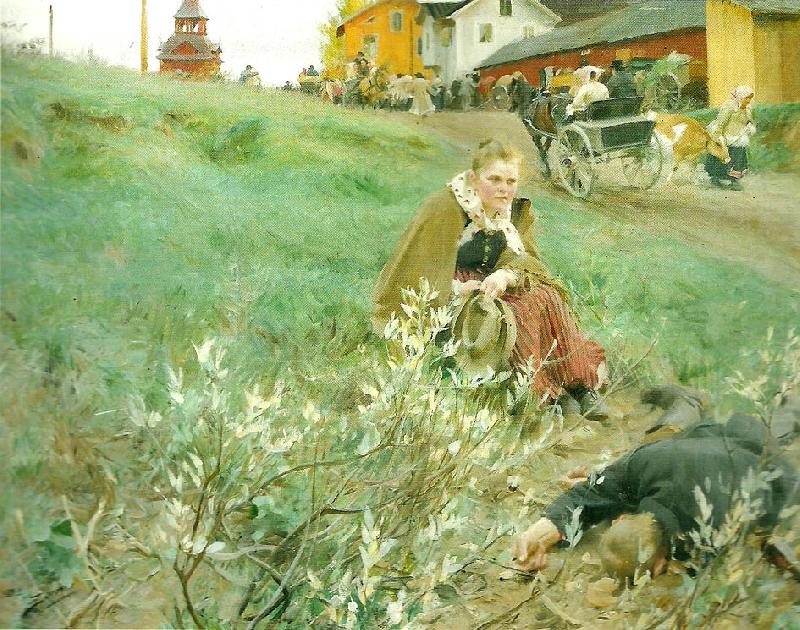 Anders Zorn mora marknad china oil painting image